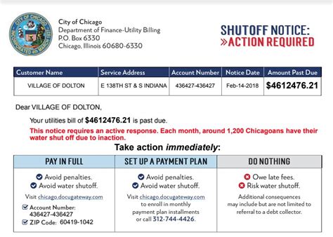 chicago water bill